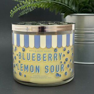 BBW Blueberry Lemon Sour Bath & Body Works 3 Wick Candle